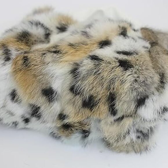 Neiman Marcus Lynx Print Rabbit Fur Hobo Bag - Picture 6 of 6